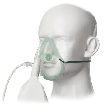 Intersurgical - 1181015 - Nonrebreather Oxygen Mask Sentri Intersurgical Ecolite Elongated Style Adult One Size Fits Most Adjustable Head Strap