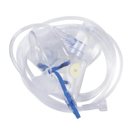 McKesson - 16-108E - NonRebreather Oxygen Mask Elongated Style Adult One Size Fits Most Adjustable Head Strap / Nose Clip