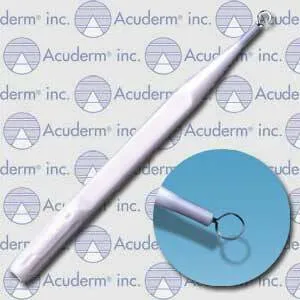 Acuderm - Acu-Dispo-Curette - RCOM - Dermal Curette Set Acu-dispo-curette 5 Inch Length Flat Handle Assorted Tip Sizes Loop Tip