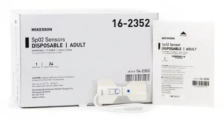 McKesson - 16-2352 - SpO2 Sensor Finger Adult Single Patient Use