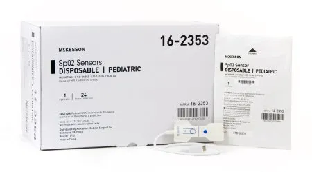 McKesson - 16-2353 - SpO2 Sensor Finger Pediatric Single Patient Use