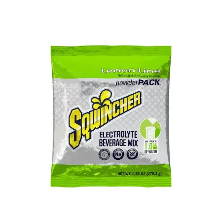 Kent Precision Foods - Sqwincher Powder Pack - 159016008 -  Oral Electrolyte Solution  Lemon Lime Flavor 9.53 oz. Electrolyte