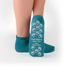 Pillowpaws - From: 1069 To: 1069-001 - Paw Prints Teal Flat Knit