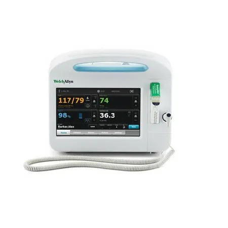 Welch Allyn - 68MXXX-B - Vital Signs Monitor with Masimo SpO2, SureBP Non-invasive Blood Pressure, Pulse Rate, MAP, Custom Scoring, Nurse Call, (4) USB Ports for Accessories, Internal 802.11 a/b/g Wireless Radio, 100-240 V, 50-60 Hz AC, IEC Plug Typ