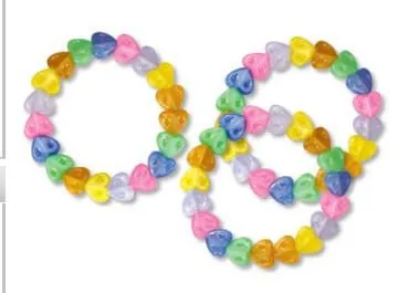 Medibadge - Kids Love Stickers - 5400 - Kids Love Stickers 48 Per Pack Rainbow Heart Bead Bracelets Toys