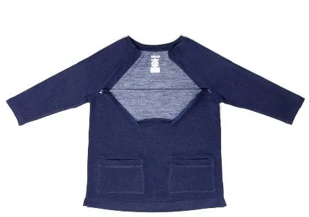 Narrative Apparel - WTBDZ0221 - Knit Top Authored®the Irreplaceable Top Small Taupe 2 Pockets 3/4 Raglan Sleeve Female