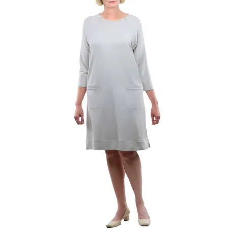 Narrative Apparel - WDBDZ0221 - Dress 3/4 Raglan Sleeve Heather Taupe Small
