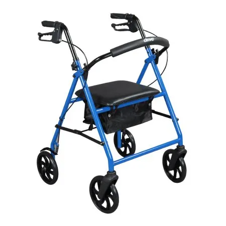 Drive DeVilbiss Healthcare - Drive Medical - From: R900BL To: R900RD -  Steel Rollator Rolling Walker with Wheels