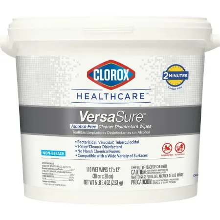 Clorox - 31759 - Healthcare VersaSure Healthcare VersaSure Surface Disinfectant Cleaner Premoistened Quaternary Based Manual Pull Wipe 110 Count Pail Scented NonSterile