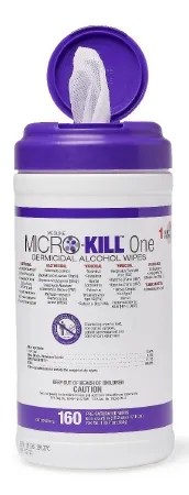 Medline - Micro-Kill One - MSC351300 - Micro-kill One Surface Disinfectant Cleaner Premoistened Germicidal Manual Pull Wipe 160 Count Canister Alcohol Scent Nonsterile