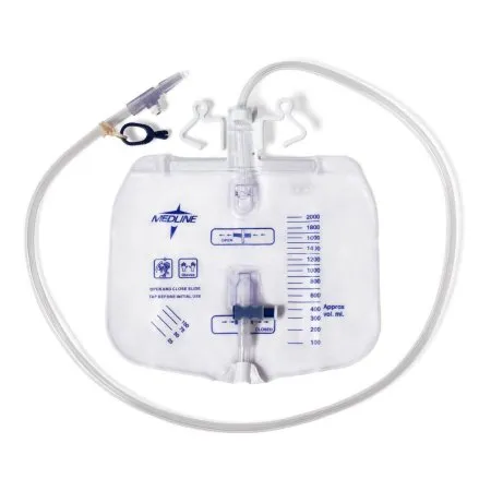 Medline - DYND25205 - Urinary Drain Bag Medline Anti-reflux Valve Or Sterile 2000 Ml