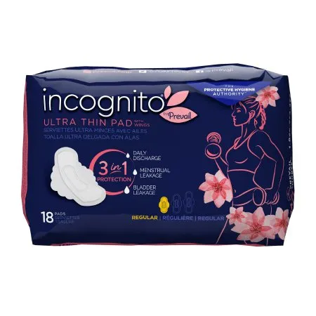First Quality - Incognito - From: 10003888 To: 10006619 -  Feminine Pad  Ultra Thin with Wings Regular Absorbency