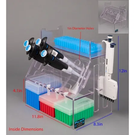 Poltex - PCRHOOD - PCR Hood Organizer For man Standard Size Pipettors and Tips