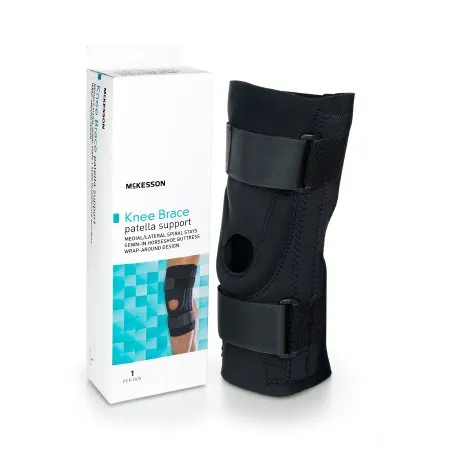 McKesson - From: 155-81-82393 To: 155-81-97427 - Knee Brace Large Pull On / Hook and Loop Strap with D Rings 20 1/2 to 23 Inch Circumference Left or Right Knee