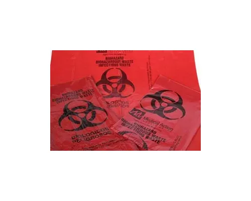 Medegen Medical - 116 - Infectious Waste Bag, 23" x 23" Red, 1.5 mil, 500/cs