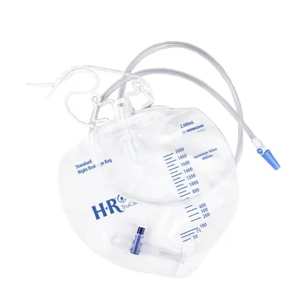 HR Pharmaceuticals - HRNB2000 - Trucath Night Drainage Bag 2000ml T Tap Drainage Port Reflux Chamber and Sample Port 20 cs