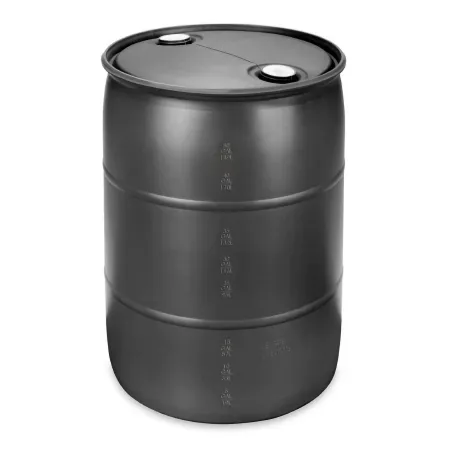 Uline - S-10757BL - Storage Drum Black Polyethylene 55 Gal. Capacity
