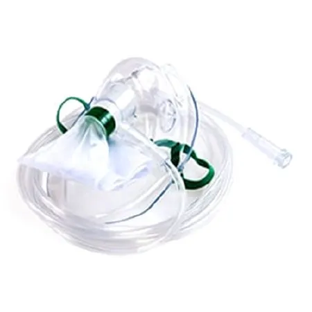 MedSource International - MS-25070 - Oxygen Mask Medsource Elongated Style Adult One Size Fits Most Adjustable Head Strap / Nose Clip
