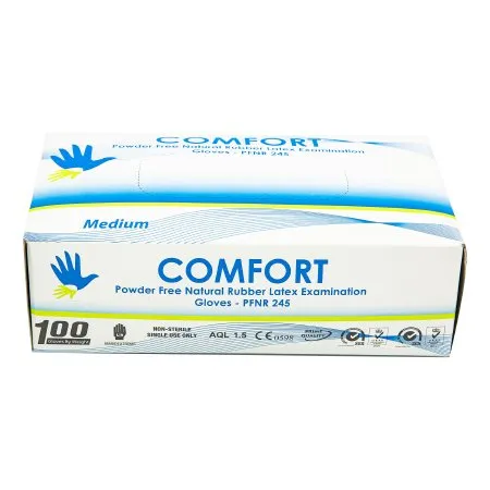 Concentric Health Alliance - Comfort - LATPFMED - Exam Glove Comfort Medium Nonsterile Latex Standard Cuff Length White Not Rated