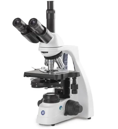Globe Scientific - bScope - EBS-1153-PLPHI - Bscope Compound Microscope Siedentopf Type Trinocular Head Plan Phase Ios 10x, 20x, S40x, S100x Oil Immersion Mechanical Stage With Integrated X-y Rackless Stage