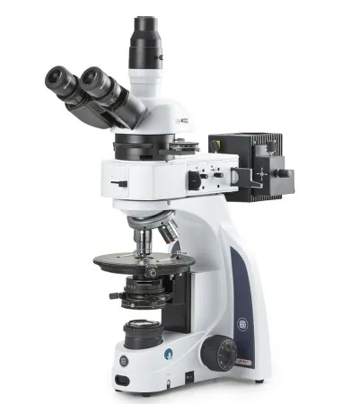 Globe Scientific - iScope - EIS-1053-PLPOLRI - Iscope Compound Microscope Siedentopf Type Trinocular Head Plan Plporli Ios 5x, 10x, 20x, S50x 100 To 240vac 360° Rotating Graduated Stage