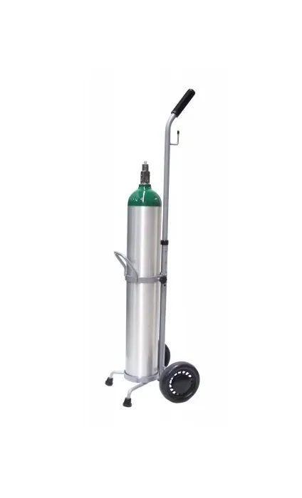 Responsive Respiratory - 150-0100 - Single D / E  Cylinder Cart W/ Adj Handle