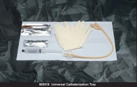 Bard Rochester - Bardia - 800318 - Bard Indwelling Catheter Tray  Foley 18 Fr. 30 Cc Balloon Silicone Coated Latex