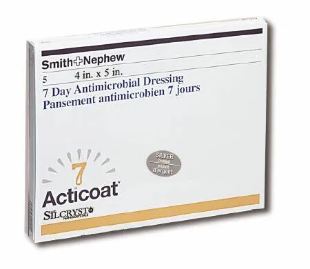 Smith & Nephew - Acticoat 7 - 20141 -  Silver Barrier Dressing  4 X 5 Inch Rectangle Sterile