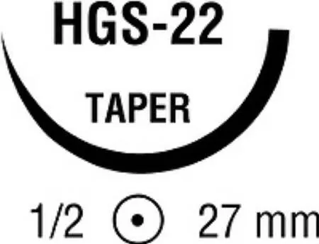 Covidien - Surgilon - 88861928-72 - Nonabsorbable Suture With Needle Surgilon Nylon Hgs-22 1/2 Circle Taper Point Needle Size 1 Braided
