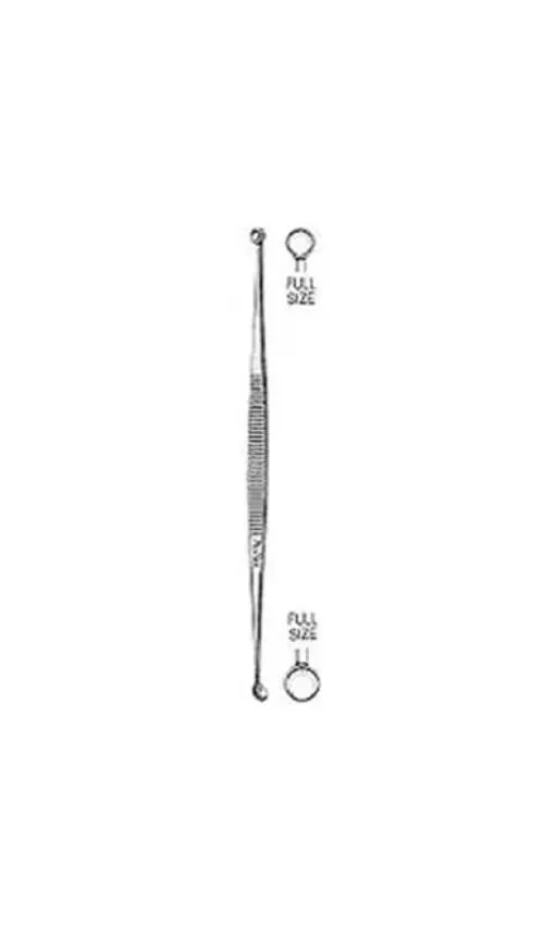 Integra Lifesciences - Miltex - 21-321 - Bone Curette Miltex Martini 5-1/2 Inch Length Double-ended Handle 4 Mm Tip / 5 Mm Tip Round Cup Tip