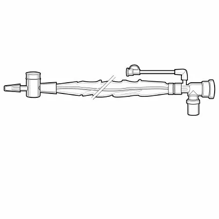 Avanos Medical - Ballard Trach Care - 2210 -  Closed Suction Catheter  Double Swivel Elbow Style 14 Fr. Thumb Valve Vent