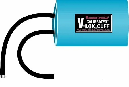 W.A. Baum - Calibrated V-Lok - 1884 - Reusable Blood Pressure Cuff Calibrated V-lok 46 To 66 Cm Leg Polyester Fabric Cuff Thigh Cuff