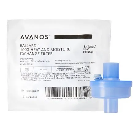 Avanos - BALLARD  - 157 - Heat and Moisture Exchanger with Filter BALLARD 30 mgH at 1000 mL 1.0 @ 30 LPM