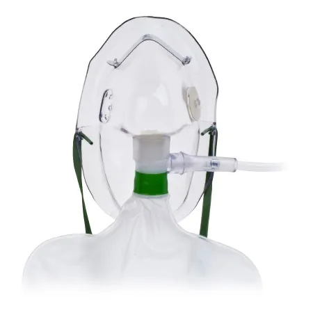 Medline - 1061 - 3-in-1 Mask Elongated Style Adult One Size Fits Most Adjustable Head Strap / Nose Clip