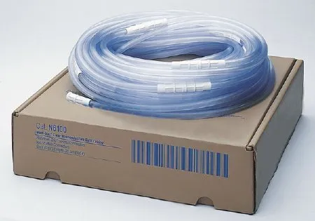 Cardinal - Medi-Vac - N712 - Suction Connector Tubing Medi-Vac 12 Foot Length 0.281 Inch I.D. Sterile Maxi-Grip and Male / Male Connector Clear Smooth OT Surface NonConductive Plastic
