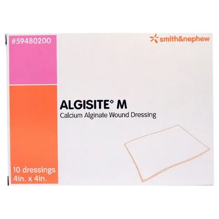 Smith & Nephew - AlgiSite M - 59480200 -  Alginate Dressing  4 X 4 Inch Square