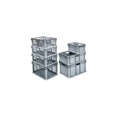 Akro-Mils - 37288GREY - Straight Wall Container Gray Plastic 8-1/4 X 11-3/4 X 15-3/4 Inch