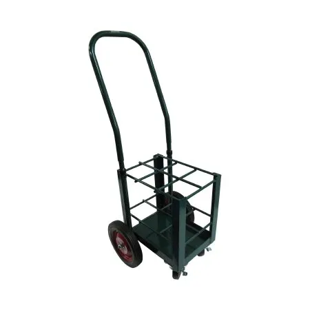 Mada Medical Products - 2023 - Oxygen Cylinder Cart Aluminum / Steel 42 X 15 X 18 Inch Green