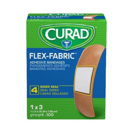 Medline - Comfort Cloth - NON25660 -  Adhesive Strip  1 X 3 Inch Fabric Rectangle Tan Sterile