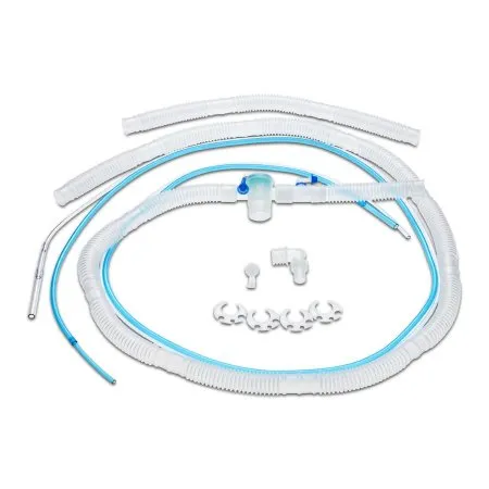 Medline - HUD1696 - Ventilator Circuit Corrugated Tube 66 Inch Tube Single Limb Adult Without Breathing Bag Single Patient Use