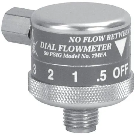 Precision Medical - 7MFA1101 - Precision Medical Oxygen Flowmeter Dial 0 - 25 Lpm 1/8 Inch Npt Female Connector