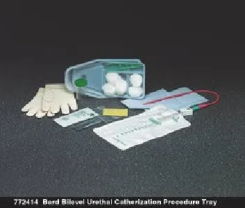 Bard - 772417 - Intermittent Catheter Tray Bard Urethral 14 Fr. Without Balloon Plastic