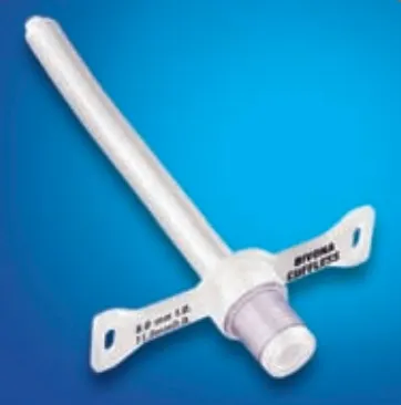 Smiths Medical Asd - Bivona - 60AFHXL90 - Bivona Silicone Uncuffed Fixed Neck Flange HyperFlex Extra-length Tracheostomy Tube 130mm L, 9mm I.D x 12-8/9mm O.D.