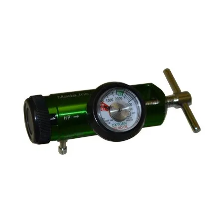 Mada Medical Products - M1935-15GB - Mini Oxygen Regulator Click Style 0 - 15 LPM Barb Outlet CGA-870