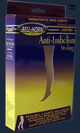DJO DJOrthopedics - Bell-Horn - 11300M - DJO Bell Horn Anti embolism Stocking Bell Horn Knee High Medium Black Closed Toe