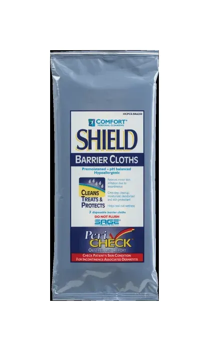 Sage - Comfort Shield - 7503 - Products  Incontinence Care Wipe  Soft Pack Dimethicone Unscented 3 Count