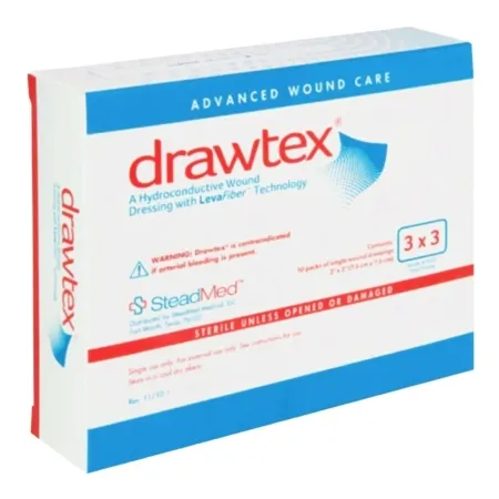 Urgo Medical North America - Drawtex - 00301 - Hydroconductive Wound Dressing Drawtex 3 X 3 Inch Square