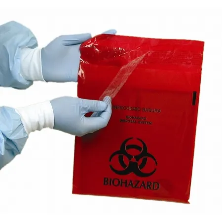Unimed - Midwest - From: MRWB142316 To: MRWB142324 - Biohazard Waste Bag 2.6 Quart Red Bag 12 X 14 Inch