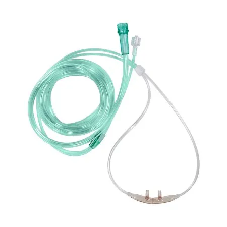 VyAire Medical - AirLife - 2802M-10 - ETCO2 Nasal Sampling Cannula with O2 Delivery With Oxygen Delivery AirLife Pediatric Curved Prong / NonFlared Tip