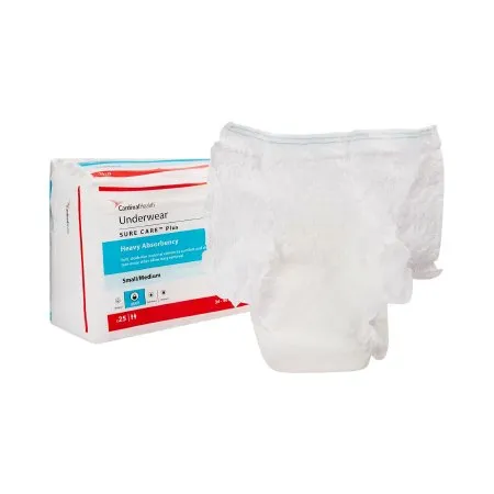 Cardinal - Sure Care - From: 1605R To: 1615R -  Unisex Adult Absorbent Underwear  Pull On with Tear Away Seams Medium Disposable Heavy Absorbency